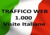 1000 visitatori italiani al proprio sito